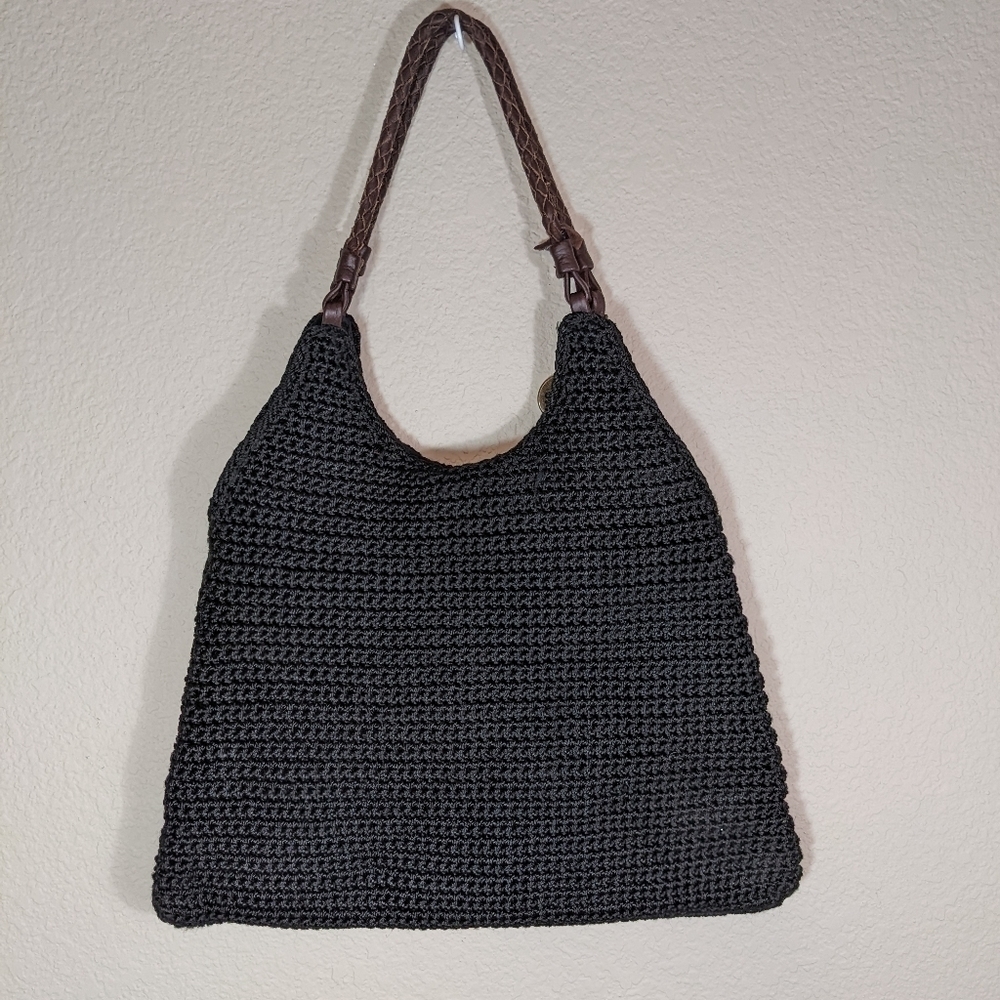 'Sequoia' Floral Crochet Purse With Leather Strap By The Sak - Picture 10 of 11